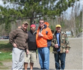 Boundary Waters Minnesota - From left to right Berkley, Jose, Cameron, and Greg